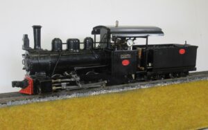 Roundhouse Fowler 0-6-2, black, gauge adjustable, RC fitted, 1:19 scale, wooden box