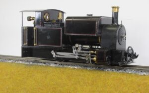 Roundhouse 'Dylan' 0-4-0ST, lined black, RC fitted, gauge adjustable, 1:19 scale, 40th Anniversary Edition
