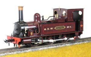 Accucraft IoM 0-6-0T Caledonia, lined MNR dark red, Fosworks battery RC, 1:20.3 scale, 45mm gauge