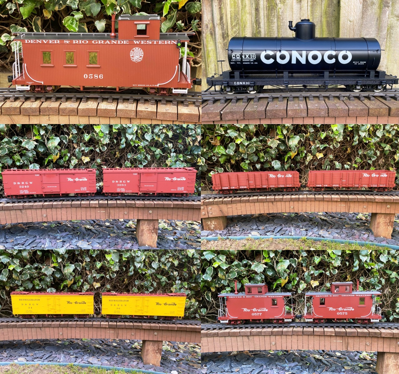 Accucraft 1:20.3 scale US rolling stock - see list below
